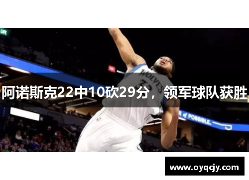 阿诺斯克22中10砍29分，领军球队获胜